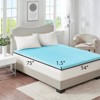 FONTOI 1.5"All Season Reversible Mattress Pad for Cool Sleep, Cooling Mattress Topper for Bedroom, Blue, 54"*1.5"*75" - 3 of 4