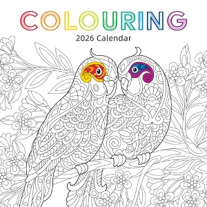 2026 Square Wall Calendar, Colouring, 16-Month Lifestyles Theme with 180 Reminder Stickers (30x30 cm) - 1 of 4