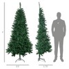 7' Artificial Half Christmas Trees with Auto Open, Steel Base - 3 of 4