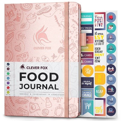 Undated Planner Food Journal 5.5"x8" Rose Gold - Clever Fox: Agenda, Calendar Journal, Adult Stationery, Ribbon Marker
