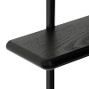 Kate & Laurel All Things Decor 18"x6"x30" Ramos Wood/Metal Accent Shelf Black: Modern Floating Storage, 3-Tier Design - 2 of 4