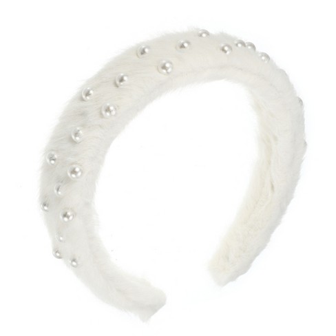 Unique Bargains Women's Knotted Simulated Pearl Rhinestones Headband 1.18  Wide 1pc : Target