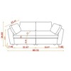 NicBex 80.31 Inch Chenille Sofa Couch,2-Seater Sofa with 2 Throw Pillows for Living Room,Bedroom,Office,Apartment - 3 of 4