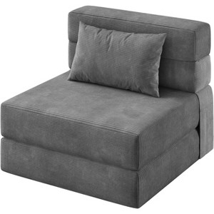 4-in-1 Convertible Sofa Bed,Foldable Tufted Loveseat w/ Pillow, Floor Sleeper for Living Room/Bedroom/Guest - 1 of 4