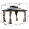 EROMMY 12 Ft. W x 10 Ft. D Metal Patio Gazebo - 4 of 4
