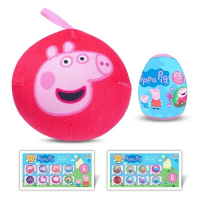 Miraball Bibi, Peppa Pig Surprise Egg Capsules with Memory Foam Expandable Plush Toys– 3.7" Soft Collectibles with Surprises Each – Pack of 3