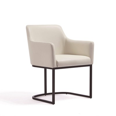 Serena Cream Leatherette Upholstered 8-Piece Dining Chair Set