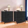 SKRAN Nightstands Set Of 2, 2 Drawer Dresser For Bedroom Night Stand Small Nightstands End Table With Fabric Drawers Modern For Bedroom,Closet - 2 of 4