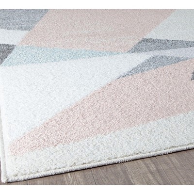 Milkshake Geometric 8' x 10' Gray Synthetic Area Rug