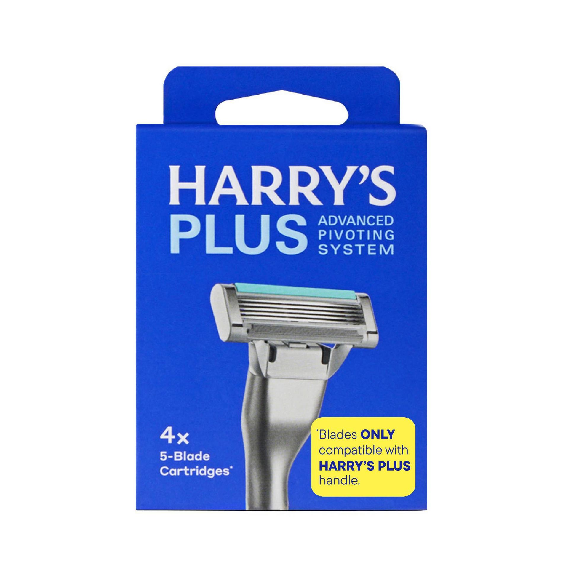 Harry's Plus 5-Blade Men's Razor Blade Refill Cartridges - 4ct