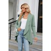 Womens Knit Cardigan Lightweight Jacket Open Front Long Sleeve Textured Flowy Cardigan with Lapel Neckline - 3 of 4