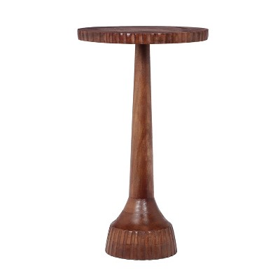 Christopher Knight Home Cavara Mango Wood Round End Table, Walnut