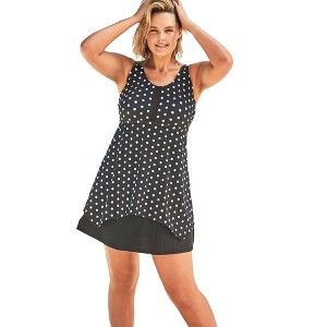 Swim 365 Women's Plus Size Longer-Length Tankini Top - 1 of 4