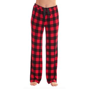#followme Womens Ultra-Soft Rayon Spandex Knit Pajama Pants - Buffalo Check PJs