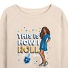 Women's Barbie Holidays & Christmas Lightweight French Terry Slouchy - Birch - 2 X-Large - 2 of 4