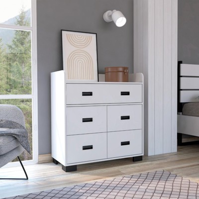 ALEXOUN 5 Drawers Dresser for Bedroom - Storage Cabinet,Large Capacity & Multi-Functional for Kitchen,Living Room,Hallway