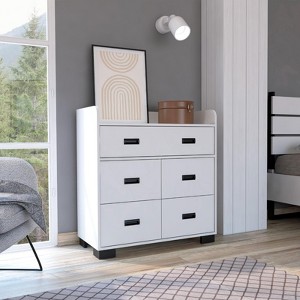 ALEXOUN 5 Drawers Dresser for Bedroom - Storage Cabinet,Large Capacity & Multi-Functional for Kitchen,Living Room,Hallway - 1 of 4
