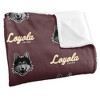 Loyola University Chicago Logo Pattern Silky 50x60 Blanket, 1 Sided 50x60 - 3 of 4
