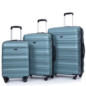 Wooakway Luggage Sets 3 Piece With Spinner Wheels PC Lightweight Carry On Travel Suitcase With TSA Lock Spinner Wheels - 1 of 4