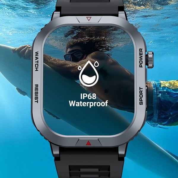 STA ZW66 Smart Watch, Smartwatch impermeable IP68 para hombres y mujeres, más de 180 modos deportivos, rastreador de fitness de 2.01 pulgadas con llamadas Bluetooth (responder/realizar llamadas) 6