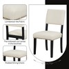 ChicFurnit Dining Sets Round Pedestal Table Set with Upholstered Chairs for Kitchen Dining Room, Black, 39.76"*22.83"*20.47" - 4 of 4