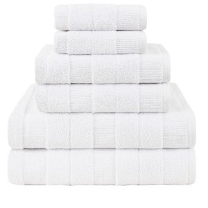 American Soft Linen Sense Collection 100% Micro Cotton Premium 6 Piece Towel Set, 600 GSM Ultra Soft and Plush Towels for Bathroom - 1 of 4