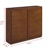 GDFStudio Suches Modern Wood Grain 2-Door Sideboard with Outlet Holes - 3 of 4