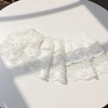 Anna-Kaci Women's Ruffled Lace Overlay Waist Belt with Scalloped Hem and Ribbon Tie 45.5in - 3 of 4