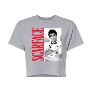 Women's - Scarface - Tony In Tuxedo Cropped Graphic T-Shirt - 1 of 4