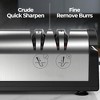 Aoibox Professional 2-Stage Electric Knife Sharpener with Scissors Sharpener & Dust Collection Box for Quick Sharpening & Polishing, Stainless Steel - 3 of 4