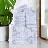Cotton Modern Geometric Jacquard Soft Highly-Absorbent Assorted 9 Piece Bathroom Towel Set by Blue Nile Mills - 2 of 4