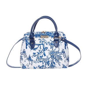 Signare USA British Museum Chinoiserie Convertible Top Handle Purse Handbag - 1 of 4