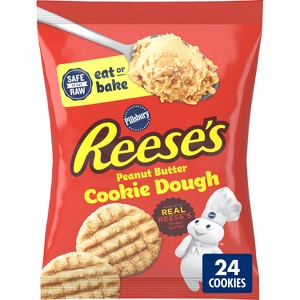 Pillsbury Ready-to-Bake Reese's Peanut Butter Cookie Dough - 16oz/24ct - 1 of 4