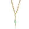 "Exquisite & Timeless: Classy 14K Gold Plated Cubic Zirconia Charm Necklace, Sparkling Gemstones for a Perfect Blend of Elegance & Sophistication" - 2 of 3