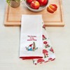 The Lakeside Collection Set of 2 Spring Mushroom Embroidered Kitchen Towels - Happy Place Garden - 2 of 3