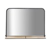 Metal & Glass Mirror with Mango Wood Shelf - Modern Rectangular Wall Mirror for Bathroom, Bedroom, Living Room, or Office - 2 of 4