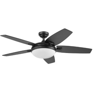Honeywell 48 Inch Ceiling Fan, Modern Indoor Light Fixture, Remote Control, LED Bulbs, Dual Mount, 5 Blade Airflow, Carmel,  Black - 1 of 4