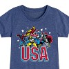 Girls' - Marvel - USA Fitted Short Sleeve Graphic T-Shirt - 2 of 4