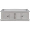NicBex Solid Wood Storage Bench with 4 Doors,Entryway Bench with Adjustable Shelves,Shoe Bench with Removable Cushion for Entryway,Living Room - 2 of 4