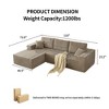 110" Cloud Modular L-Shaped Sectional Sofa with Ottoman & 2 Pillows - 2 of 4