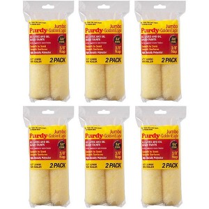 Genuine Purdy 6 Sets of Golden Eagle Jumbo Mini 6-1/2" x 3/8" Nap 2 Pack Roller Covers 140626022-6PK - 1 of 3