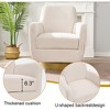 360° Swivel Armchair, Cotton Linen Fabric Ergonomic Design, Comfortable Living Room & Bedroom Chair, Modern Indoor Accent Chair - 4 of 4