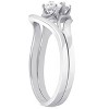 Pompeii3 5/8cttw 2-Stone Diamond Engagement Wedding Ring Set Forever Us White Gold - 2 of 4