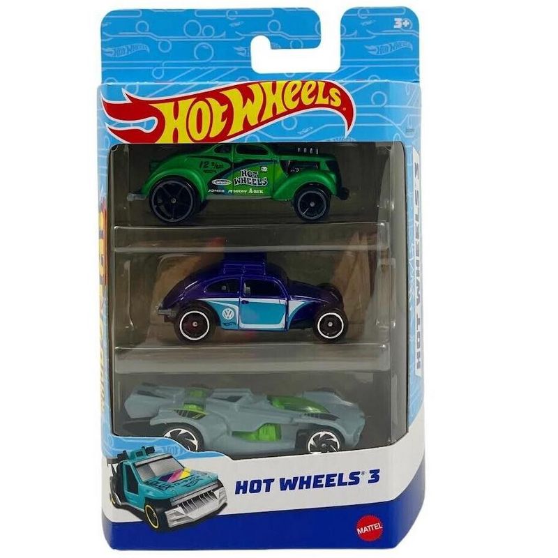 Hot Wheels 3-Car Pack, Multipack of 3 Hot Wheels Vehicles, Styles May Vary, 4 of 8