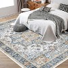 Large Washable Boho Vintage Area Rug Non-Slip Low Pile Machine Washable Carpet for Living Room, Bedroom, Office, Dining Room Kitchen - 4 of 4