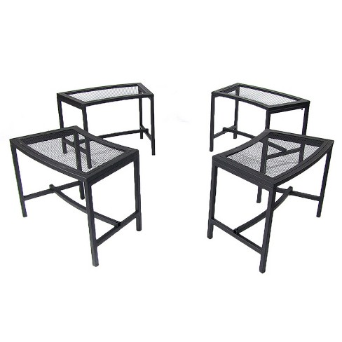 Sunnydaze Outdoor Lightweight And Portable Metal Patio Side End Table ...