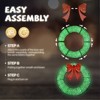 SEVOBAL Wreaths 60in Outdoor Christmas Wreath Decoration Holiday Decor for Home Exterior Christmas Outdoor Decorations, Green, 60"*5"*60" - 3 of 4