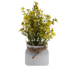 Unique Bargains Artificial Plants Mini Flower Plant Plastic 3.07"x3.07"x7.87" 1 Pc - 1 of 4