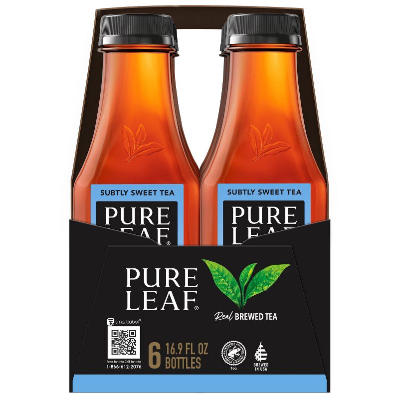 Pure Leaf Lower Sugar Subtly Sweet Tea - 6pk/16.9 fl oz Bottles, 2 of 4