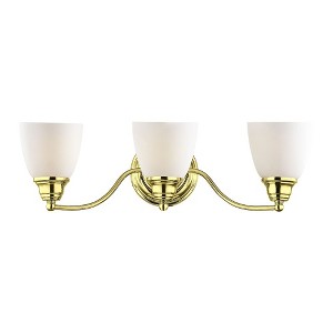 Livex Lighting Somerville 3 - Light Vanity in  Polished Brass - 1 of 1